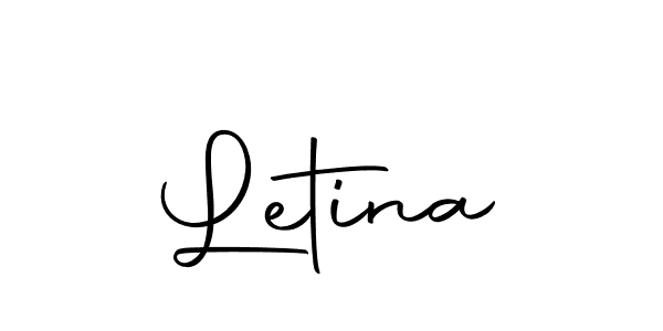 Use a signature maker to create a handwritten signature online. With this signature software, you can design (Autography-DOLnW) your own signature for name Letina. Letina signature style 10 images and pictures png