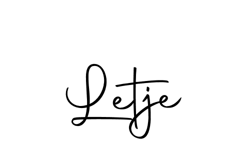 Create a beautiful signature design for name Letje. With this signature (Autography-DOLnW) fonts, you can make a handwritten signature for free. Letje signature style 10 images and pictures png