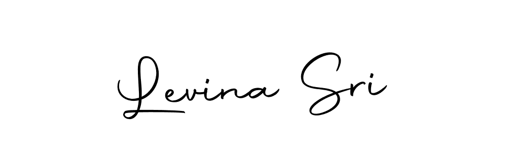 How to make Levina Sri name signature. Use Autography-DOLnW style for creating short signs online. This is the latest handwritten sign. Levina Sri signature style 10 images and pictures png