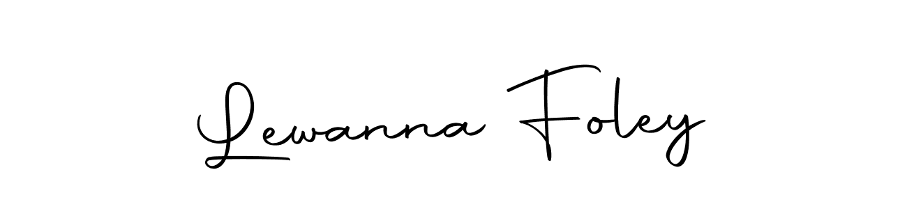 How to make Lewanna Foley name signature. Use Autography-DOLnW style for creating short signs online. This is the latest handwritten sign. Lewanna Foley signature style 10 images and pictures png