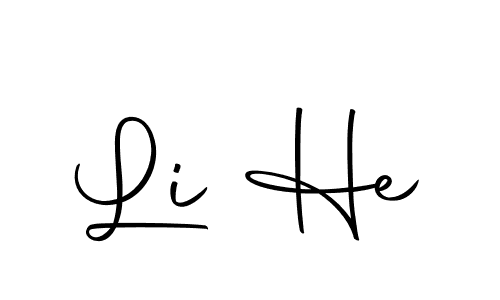 Use a signature maker to create a handwritten signature online. With this signature software, you can design (Autography-DOLnW) your own signature for name Li He. Li He signature style 10 images and pictures png