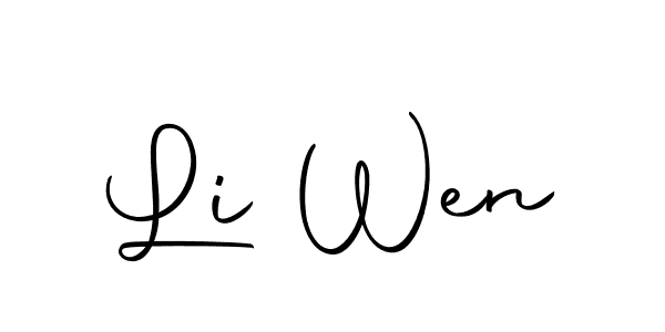 Li Wen stylish signature style. Best Handwritten Sign (Autography-DOLnW) for my name. Handwritten Signature Collection Ideas for my name Li Wen. Li Wen signature style 10 images and pictures png