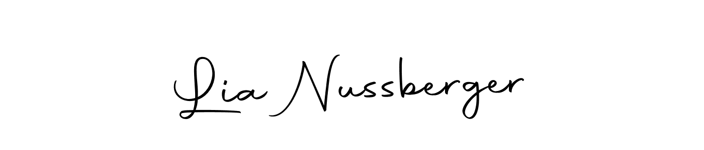 Make a short Lia Nussberger signature style. Manage your documents anywhere anytime using Autography-DOLnW. Create and add eSignatures, submit forms, share and send files easily. Lia Nussberger signature style 10 images and pictures png