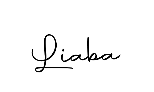 How to make Liaba signature? Autography-DOLnW is a professional autograph style. Create handwritten signature for Liaba name. Liaba signature style 10 images and pictures png