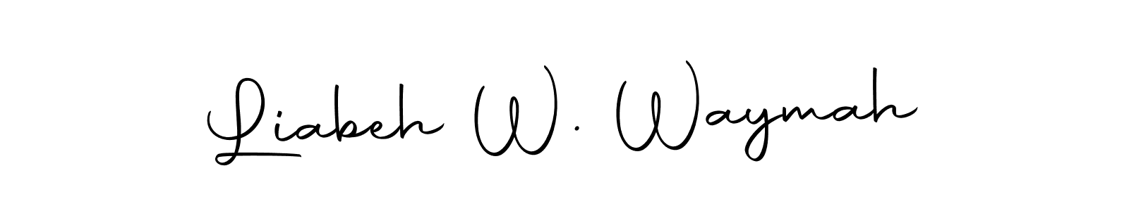 Here are the top 10 professional signature styles for the name Liabeh W. Waymah. These are the best autograph styles you can use for your name. Liabeh W. Waymah signature style 10 images and pictures png