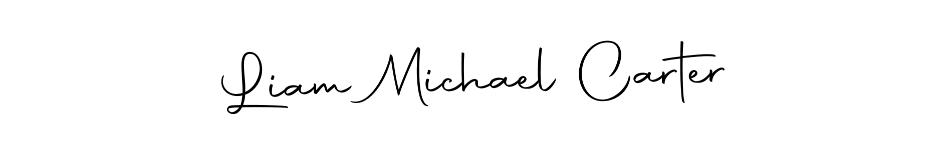 Make a beautiful signature design for name Liam Michael Carter. With this signature (Autography-DOLnW) style, you can create a handwritten signature for free. Liam Michael Carter signature style 10 images and pictures png