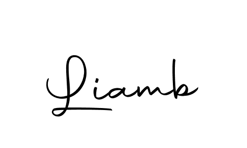 Design your own signature with our free online signature maker. With this signature software, you can create a handwritten (Autography-DOLnW) signature for name Liamb. Liamb signature style 10 images and pictures png