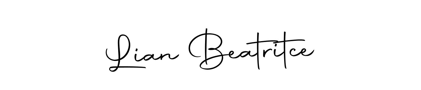 Design your own signature with our free online signature maker. With this signature software, you can create a handwritten (Autography-DOLnW) signature for name Lian Beatritce. Lian Beatritce signature style 10 images and pictures png