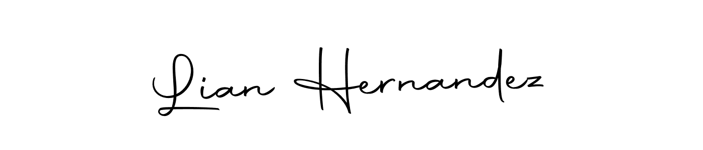 Create a beautiful signature design for name Lian Hernandez. With this signature (Autography-DOLnW) fonts, you can make a handwritten signature for free. Lian Hernandez signature style 10 images and pictures png