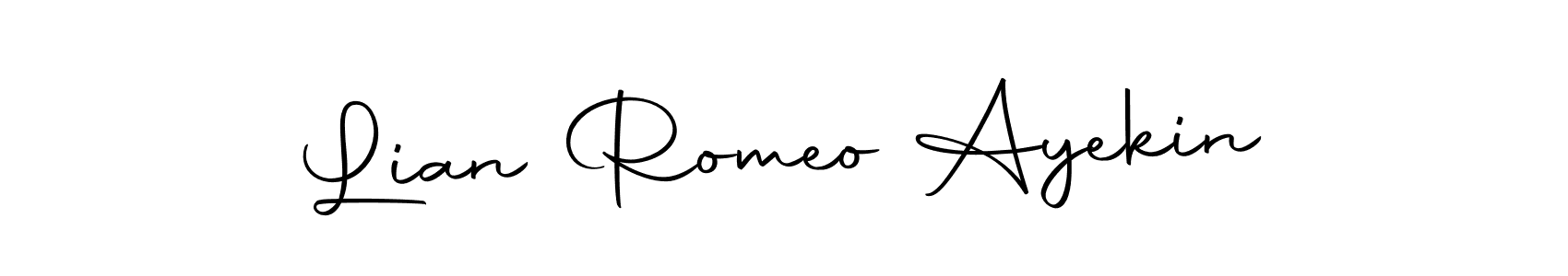 See photos of Lian Romeo Ayekin official signature by Spectra . Check more albums & portfolios. Read reviews & check more about Autography-DOLnW font. Lian Romeo Ayekin signature style 10 images and pictures png