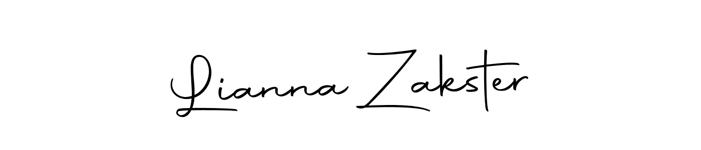 Create a beautiful signature design for name Lianna Zakster. With this signature (Autography-DOLnW) fonts, you can make a handwritten signature for free. Lianna Zakster signature style 10 images and pictures png