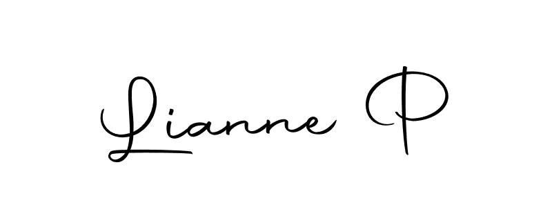 It looks lik you need a new signature style for name Lianne P. Design unique handwritten (Autography-DOLnW) signature with our free signature maker in just a few clicks. Lianne P signature style 10 images and pictures png