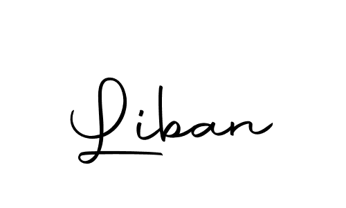 Liban stylish signature style. Best Handwritten Sign (Autography-DOLnW) for my name. Handwritten Signature Collection Ideas for my name Liban. Liban signature style 10 images and pictures png