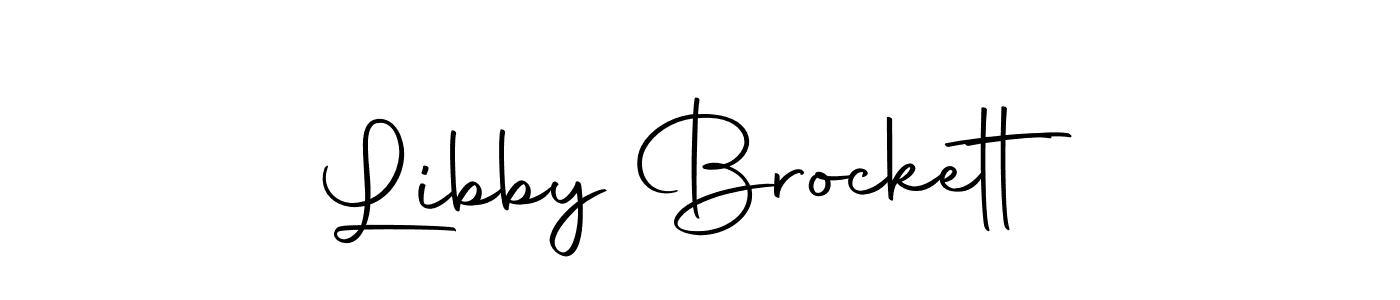 Create a beautiful signature design for name Libby Brockett. With this signature (Autography-DOLnW) fonts, you can make a handwritten signature for free. Libby Brockett signature style 10 images and pictures png