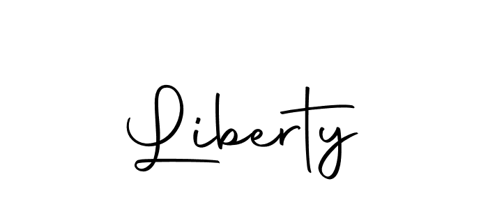 How to make Liberty name signature. Use Autography-DOLnW style for creating short signs online. This is the latest handwritten sign. Liberty signature style 10 images and pictures png