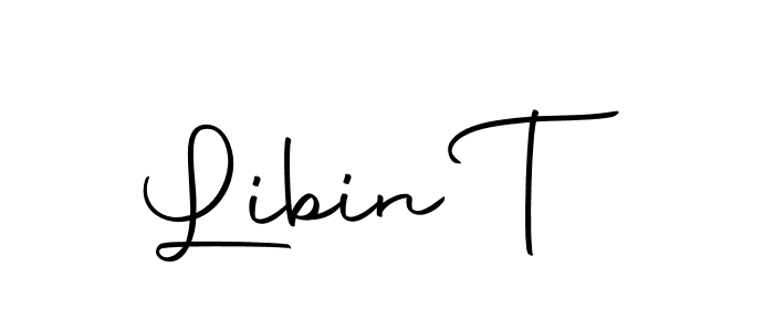 if you are searching for the best signature style for your name Libin T. so please give up your signature search. here we have designed multiple signature styles  using Autography-DOLnW. Libin T signature style 10 images and pictures png