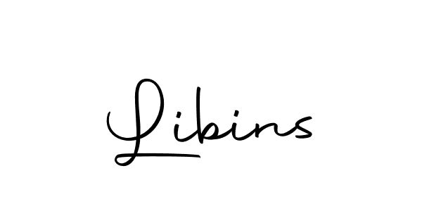 Use a signature maker to create a handwritten signature online. With this signature software, you can design (Autography-DOLnW) your own signature for name Libins. Libins signature style 10 images and pictures png