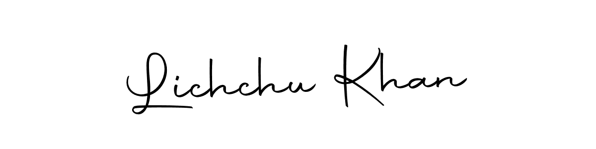 Design your own signature with our free online signature maker. With this signature software, you can create a handwritten (Autography-DOLnW) signature for name Lichchu Khan. Lichchu Khan signature style 10 images and pictures png