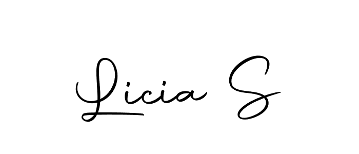 Design your own signature with our free online signature maker. With this signature software, you can create a handwritten (Autography-DOLnW) signature for name Licia S. Licia S signature style 10 images and pictures png