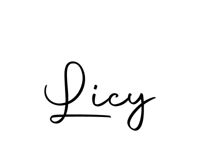 Use a signature maker to create a handwritten signature online. With this signature software, you can design (Autography-DOLnW) your own signature for name Licy. Licy signature style 10 images and pictures png