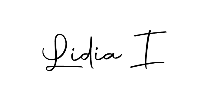 Make a beautiful signature design for name Lidia I. With this signature (Autography-DOLnW) style, you can create a handwritten signature for free. Lidia I signature style 10 images and pictures png