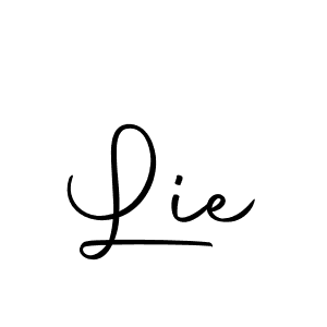 Design your own signature with our free online signature maker. With this signature software, you can create a handwritten (Autography-DOLnW) signature for name Lie. Lie signature style 10 images and pictures png