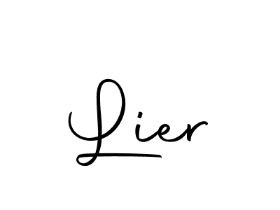 Use a signature maker to create a handwritten signature online. With this signature software, you can design (Autography-DOLnW) your own signature for name Lier. Lier signature style 10 images and pictures png