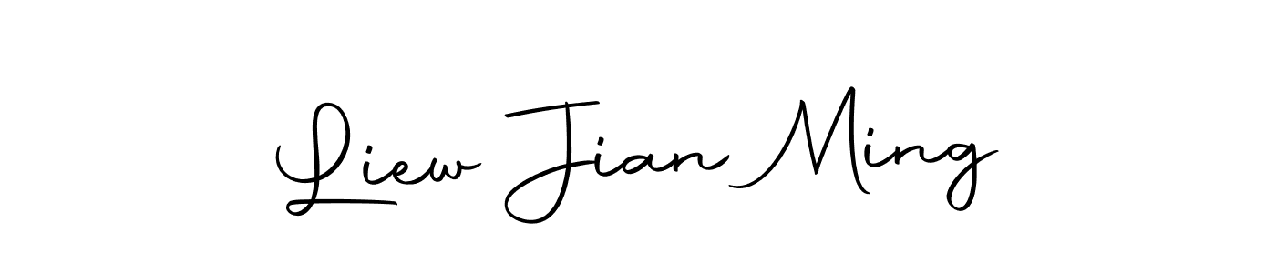 You should practise on your own different ways (Autography-DOLnW) to write your name (Liew Jian Ming) in signature. don't let someone else do it for you. Liew Jian Ming signature style 10 images and pictures png