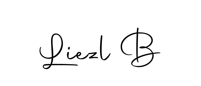 How to make Liezl B name signature. Use Autography-DOLnW style for creating short signs online. This is the latest handwritten sign. Liezl B signature style 10 images and pictures png