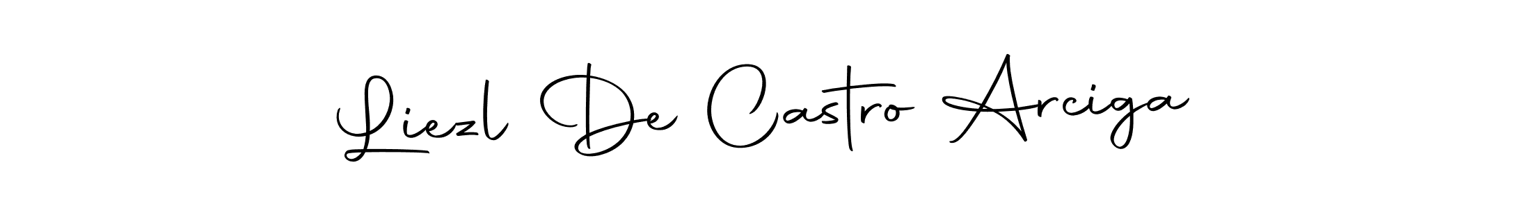 Use a signature maker to create a handwritten signature online. With this signature software, you can design (Autography-DOLnW) your own signature for name Liezl De Castro Arciga. Liezl De Castro Arciga signature style 10 images and pictures png