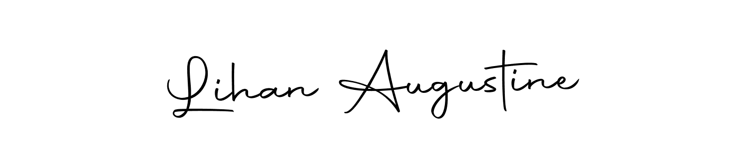 Lihan Augustine stylish signature style. Best Handwritten Sign (Autography-DOLnW) for my name. Handwritten Signature Collection Ideas for my name Lihan Augustine. Lihan Augustine signature style 10 images and pictures png