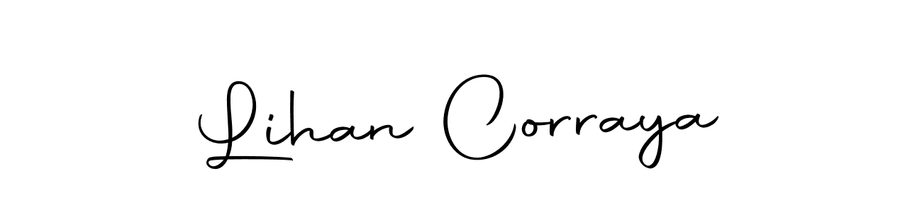 You should practise on your own different ways (Autography-DOLnW) to write your name (Lihan Corraya) in signature. don't let someone else do it for you. Lihan Corraya signature style 10 images and pictures png