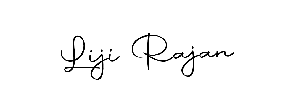 Liji Rajan stylish signature style. Best Handwritten Sign (Autography-DOLnW) for my name. Handwritten Signature Collection Ideas for my name Liji Rajan. Liji Rajan signature style 10 images and pictures png