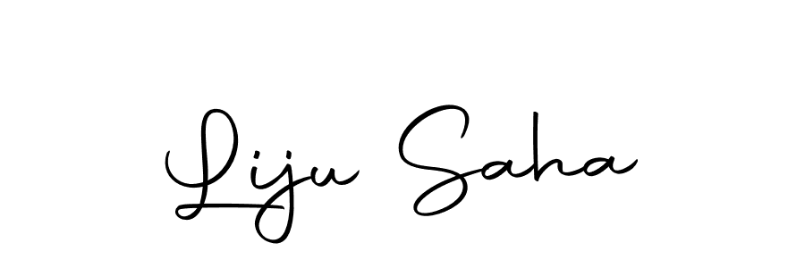 Create a beautiful signature design for name Liju Saha. With this signature (Autography-DOLnW) fonts, you can make a handwritten signature for free. Liju Saha signature style 10 images and pictures png