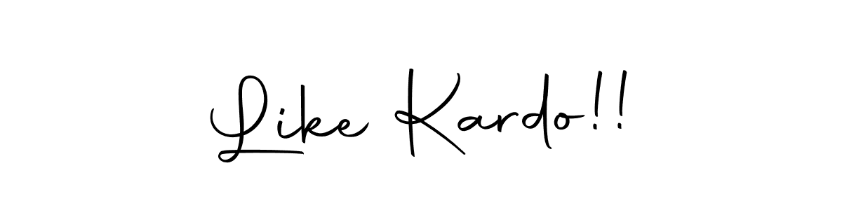 The best way (Autography-DOLnW) to make a short signature is to pick only two or three words in your name. The name Like Kardo!! include a total of six letters. For converting this name. Like Kardo!! signature style 10 images and pictures png