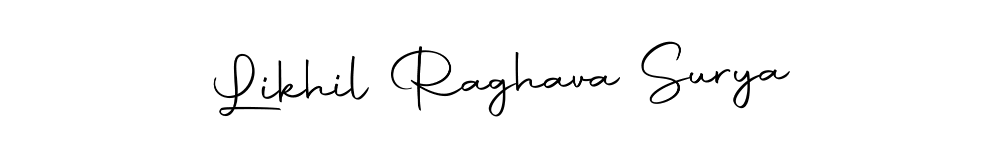 if you are searching for the best signature style for your name Likhil Raghava Surya. so please give up your signature search. here we have designed multiple signature styles  using Autography-DOLnW. Likhil Raghava Surya signature style 10 images and pictures png
