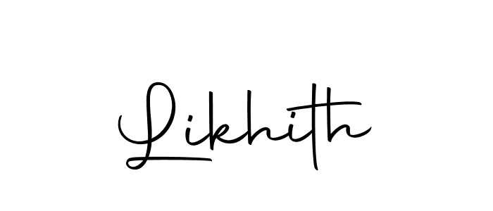 Design your own signature with our free online signature maker. With this signature software, you can create a handwritten (Autography-DOLnW) signature for name Likhith. Likhith signature style 10 images and pictures png