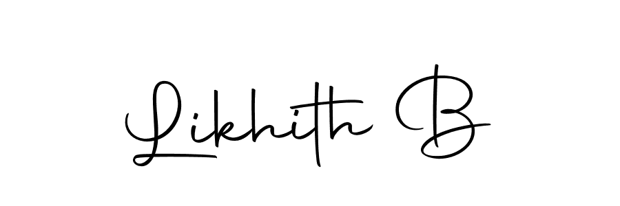 How to make Likhith B signature? Autography-DOLnW is a professional autograph style. Create handwritten signature for Likhith B name. Likhith B signature style 10 images and pictures png