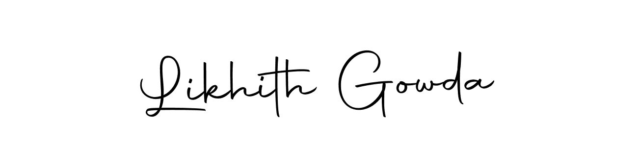 How to make Likhith Gowda signature? Autography-DOLnW is a professional autograph style. Create handwritten signature for Likhith Gowda name. Likhith Gowda signature style 10 images and pictures png