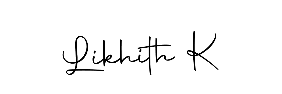 The best way (Autography-DOLnW) to make a short signature is to pick only two or three words in your name. The name Likhith K include a total of six letters. For converting this name. Likhith K signature style 10 images and pictures png