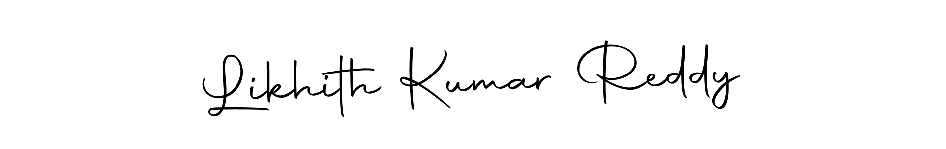 Make a beautiful signature design for name Likhith Kumar Reddy. With this signature (Autography-DOLnW) style, you can create a handwritten signature for free. Likhith Kumar Reddy signature style 10 images and pictures png