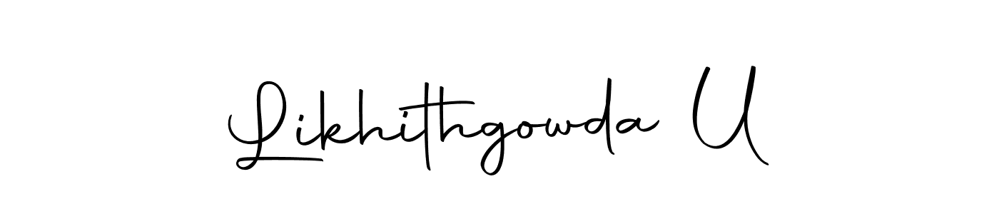 Autography-DOLnW is a professional signature style that is perfect for those who want to add a touch of class to their signature. It is also a great choice for those who want to make their signature more unique. Get Likhithgowda U name to fancy signature for free. Likhithgowda U signature style 10 images and pictures png