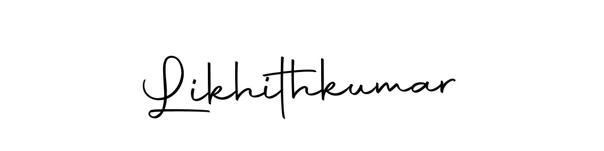 Create a beautiful signature design for name Likhithkumar. With this signature (Autography-DOLnW) fonts, you can make a handwritten signature for free. Likhithkumar signature style 10 images and pictures png