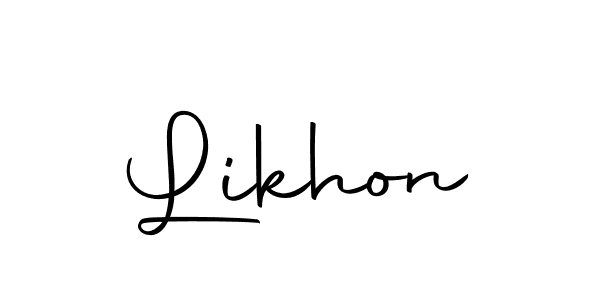 Use a signature maker to create a handwritten signature online. With this signature software, you can design (Autography-DOLnW) your own signature for name Likhon. Likhon signature style 10 images and pictures png