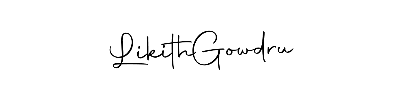 Likith  Gowdru stylish signature style. Best Handwritten Sign (Autography-DOLnW) for my name. Handwritten Signature Collection Ideas for my name Likith  Gowdru. Likith  Gowdru signature style 10 images and pictures png