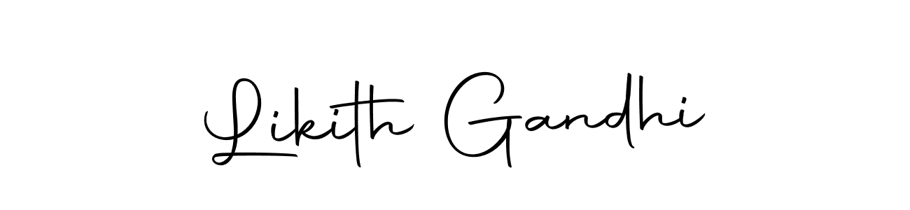 Make a beautiful signature design for name Likith Gandhi. Use this online signature maker to create a handwritten signature for free. Likith Gandhi signature style 10 images and pictures png
