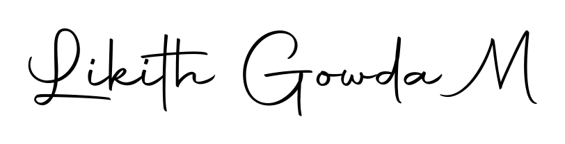 Turn your name Likith Gowda M into a signature brand with Autography-DOLnW styling. Download in standard PNG or transparent format anytime. Likith Gowda M signature style 10 images and pictures png