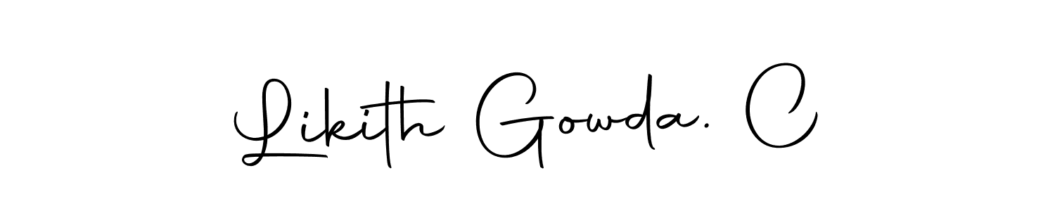 Design your own signature with our free online signature maker. With this signature software, you can create a handwritten (Autography-DOLnW) signature for name Likith Gowda. C. Likith Gowda. C signature style 10 images and pictures png