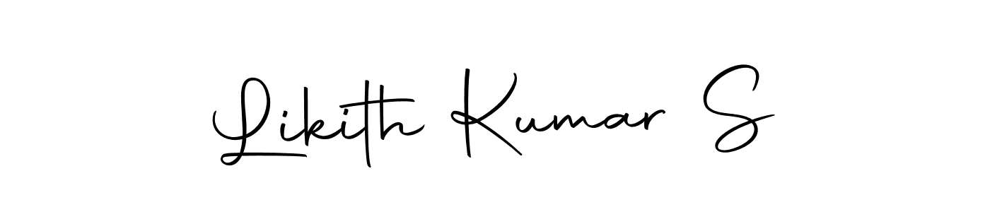 Use a signature maker to create a handwritten signature online. With this signature software, you can design (Autography-DOLnW) your own signature for name Likith Kumar S. Likith Kumar S signature style 10 images and pictures png