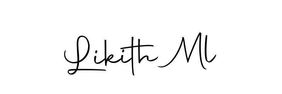 You should practise on your own different ways (Autography-DOLnW) to write your name (Likith Ml) in signature. don't let someone else do it for you. Likith Ml signature style 10 images and pictures png